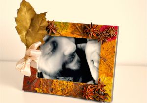 Greeting Card Using Dry Leaves Fall Diy Picture Frame with Autumn Leaves Pure Power Panda