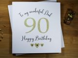 Greeting for Husband Birthday Card Wonderful Dad Card Happy Birthday Card 90th Birthday