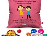 Greeting for Thank You Card Indigifts Rakhi for Brother Pyara Bhaiya with Roli