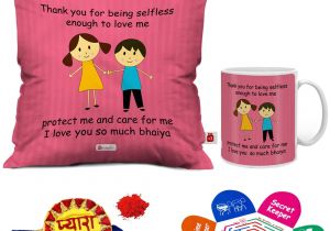 Greeting for Thank You Card Indigifts Rakhi Gifts for Brother Pyara Bhaiya with Roli