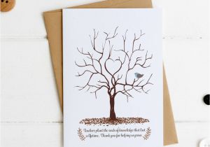Greeting for Thank You Card Teacher Tree Thank You Card