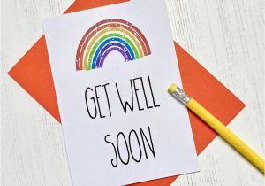 Greeting Get Well soon Card Rainbow Get Well Card