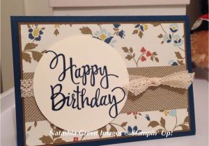 Greeting Music Card for Birthday Stylized Birthday Comfort Cafe Dsp Stampin Up