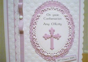 Greeting On A Confirmation Card Confirmation Card Using Spellbinder Grand Oval Dies