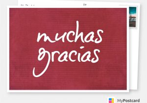 Greeting On Thank You Card Muchas Gracias Red Carpet Thank You Cards Quotes