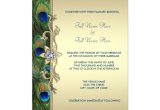 Griha Pravesh Invitation Card Background Emerald Green and Gold Peacock Wedding Invitation Zazzle