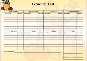 Groceries List Template Food for thought Gps for the Gs Grocery Store Flylady Net