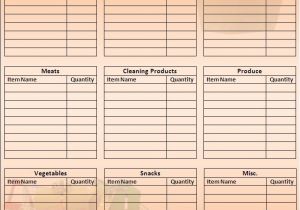 Groceries List Template List Templates Free Word Templates