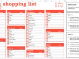 Grocery List Template for Mac Excel Compatible Spreadsheet