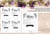Groom Card On Wedding Day Advice Card Template Advice for the Newlyweds Marriage