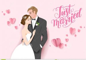 Groom Card On Wedding Day Bride and Groom Card Stock Vector Illustration Of Couple