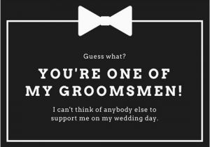 Groomsmen Proposal Template Black and White Wedding Groomsmen Card Templates by Canva