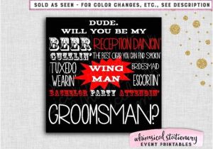 Groomsmen Proposal Template Groomsman Proposal Cards Quot Beer Guzzlin 39 Quot Printable File
