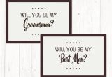 Groomsmen Proposal Template Groomsman Proposal Will You Be My Groomsman Printable Best
