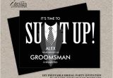 Groomsmen Proposal Template Printable Groomsman Proposal Card Suit Up Black Tuxedo