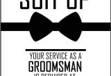 Groomsmen Proposal Template Will You Be My Groomsman Printable Invite for Your Boys
