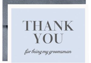 Groomsmen Thank You Card Wording Thank You for Being My Groomsman Card Groomsmen Cards