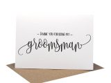 Groomsmen Thank You Card Wording Thank You Groomsman Script