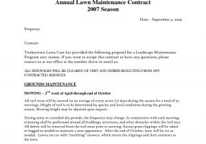 Grounds Maintenance Contract Template Grounds Maintenance Proposal Template One Piece