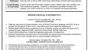 Grounds Maintenance Resume Samples Resume Sample for Facilities and Building Maintenance