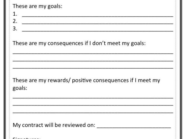 Group Contract Template for Students Free Student Behavior Plan ...