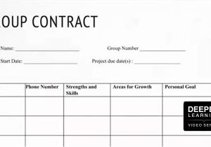 Group Contract Template for Students Student Group Contracts Facilitate Better Collaboration