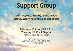 Group Counseling Flyer Template Substance Abuse Support Group Flyer Ccm Projects