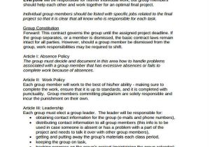 Group Project Contract Template 14 Project Contract Templates Word Pdf Free