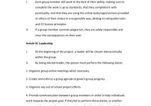 Group Work Contract Template Team Work Contract for A Pbl Approach