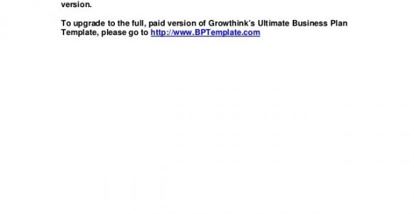 Growthink Ultimate Business Plan Template Free Download Growthink Business Plan Template Free Download