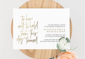 Guest Information Card Wedding Template Gold Wedding Invitation Template to Have and to Hold