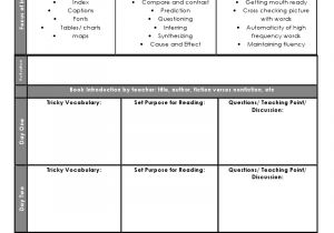 Guided Reading Lesson Plan Template 3rd Grade Guided Reading Lesson Plan Template Sanjonmotel