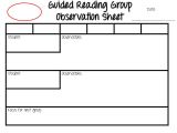Guided Reading Observation Template Early Literacy assessment Exploring Early Literacy