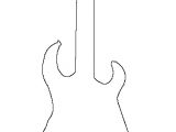 Guitar Cut Out Template 685px