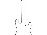 Guitar Cut Out Template Electric Guitar Pattern Use the Printable Outline for