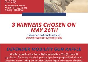 Gun Raffle Flyer Template 2016 Veteran Gun Raffle Defender Mobility