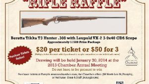 Gun Raffle Flyer Template Rifle Raffle Oct 8 2013 to Jan 29 2014 forsyth