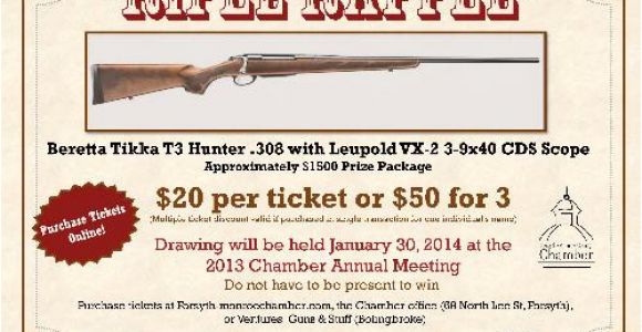 Gun Raffle Flyer Template Rifle Raffle Oct 8 2013 to Jan 29 2014 forsyth