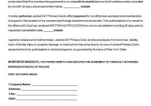 Gym Membership Contracts Templates Gym Contract Template 13 Free Word Pdf Documents