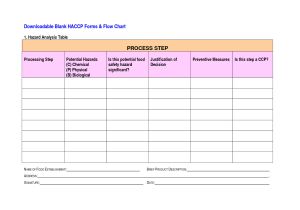 Haccp Checklist Template 6 Best Images Of Blank Haccp Flow Chart Template Printable