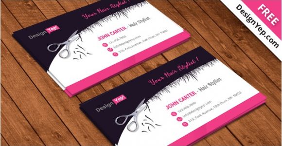 Hairdresser Business Card Templates Free Free Hair Stylist Salon Business Card Template Psd Designyep