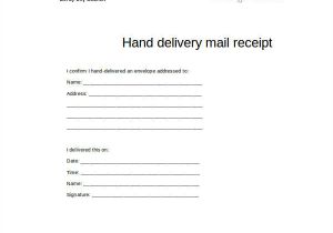 Hand Delivery Receipt Template 16 Sample Receipt forms In Doc Sample Templates