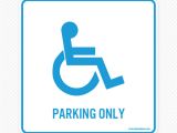 Handicap Parking Sign Template Handicap Parking Wall Graphic Sticker Genius