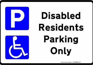 Handicap Parking Sign Template Printable Disabled Parking Sign Free Template for