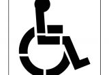 Handicap Parking Sign Template Stencil Ease 39 In One Part Handicap Stencil with 4 In