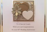 Handmade 50th Wedding Anniversary Card Ideas Details About Elegant Handmade Personalised Golden 50th