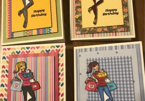 Handmade Birthday Card for Girl Handmade Birthday Greeting Card Set 4 Cards Girl