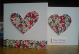 Handmade Card for A Friend Handmade Fabric Heart Cards with Images Fabric Cards