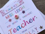 Handmade Card for Kindergarten Teacher Thank You Personalised Teacher Card Special Teacher Card