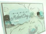 Handmade Card for Mother S Day Mother S Day Card Blue French Mother S Day Card Handmade